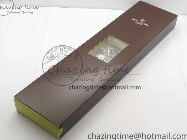 MIROTIME 1219 Calatrava 5524R Pilot Travel Time RG GRF Brown Dial on Brown Leather Strap MIYOTA TopPick 7155